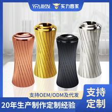 不锈钢垃圾桶 酒店大堂用品小蛮腰钛金垃圾桶 时尚高档座地烟灰桶