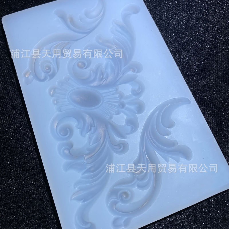 DIY nuevo epoxi retro patrón en relieve accesorios de silicona molde de mesa de decoración material accesorios de decoración hecho a mano DIY molde