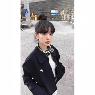 美式复古黑色短款卫衣外套女春秋2025新款宽松开衫上衣夹克棒球服