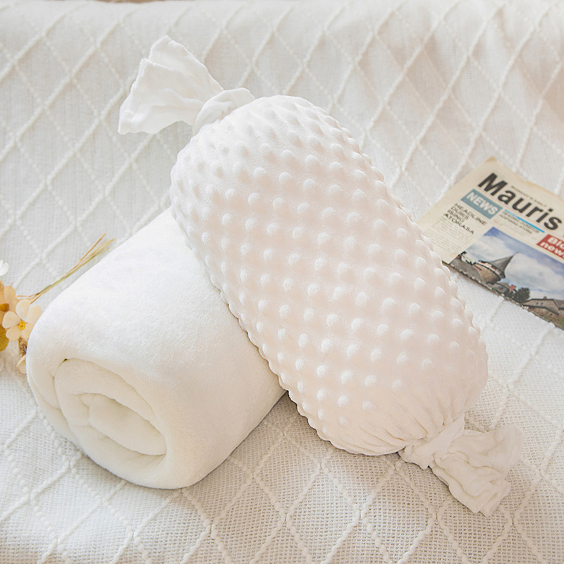 Cojín Manta Dos en Uno, Franela, Multiuso y Plegable, para Siesta de Oficina y Cama