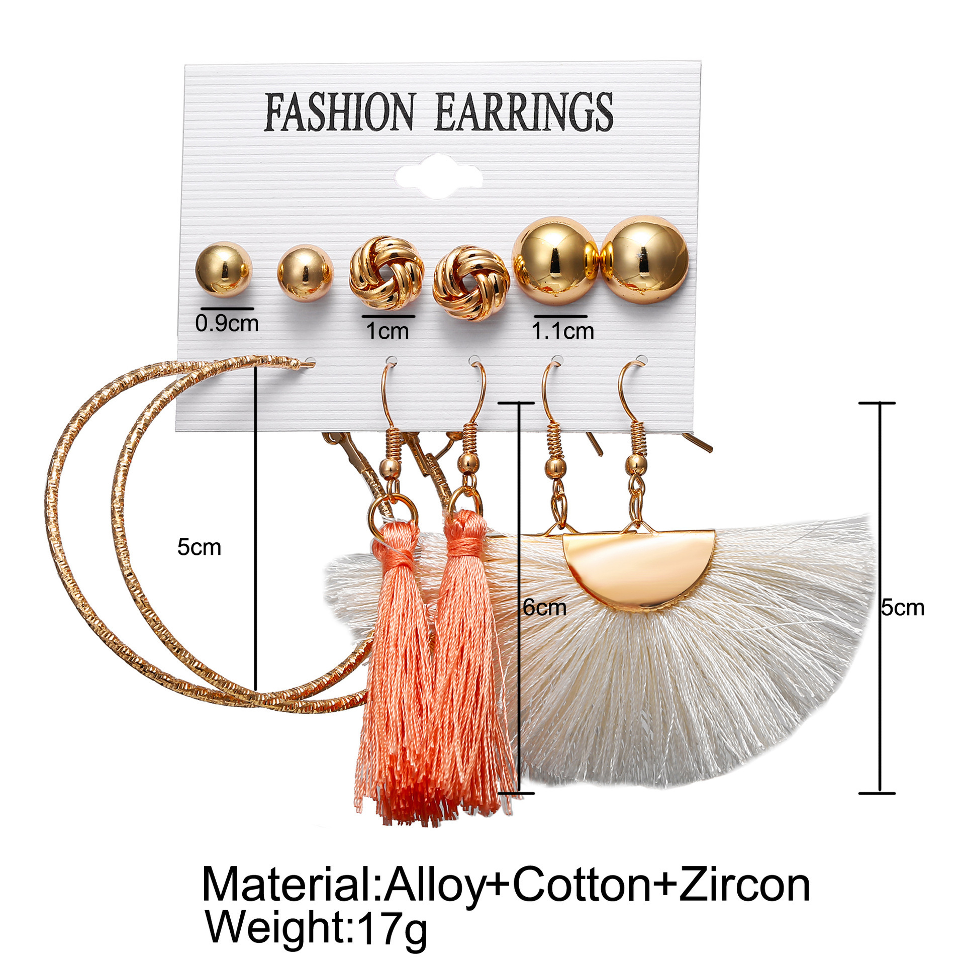 1 Set Modern Style Tassel Flower Plating Alloy Earrings display picture 4
