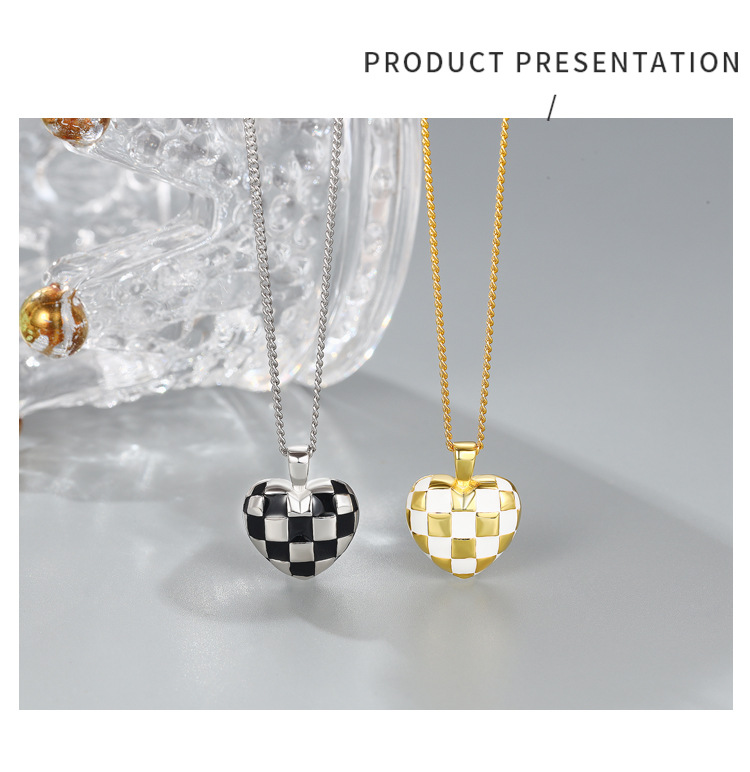 This beautiful S925 Sterling Silver Necklace features a delicate checkerboard heart pendant that adds a subtle luxe touch to any look. Crafted of the highest-quality sterling silver, this piece will maintain its brilliant shine for years to come. Delicately crafted with intricate details, this piece is sure to be cherished for a lifetime.