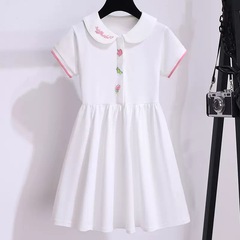 Fashionable Summer Dress for Girls, New Style, Trendy, College Style Princess Dress, Children's Short-Sleeve Dress