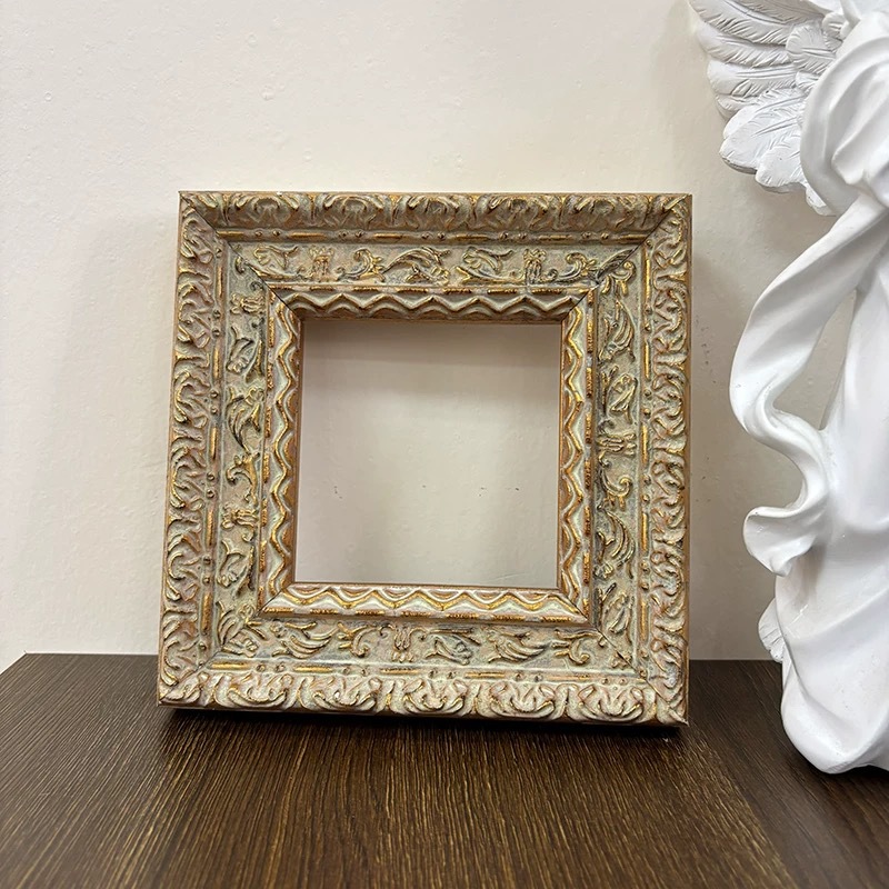 Baroque Gold French-American Custom Wooden Framed Oil Painting Frame Solid Wood Frame Self-Assembled Picture Frame Empty Outer Frame