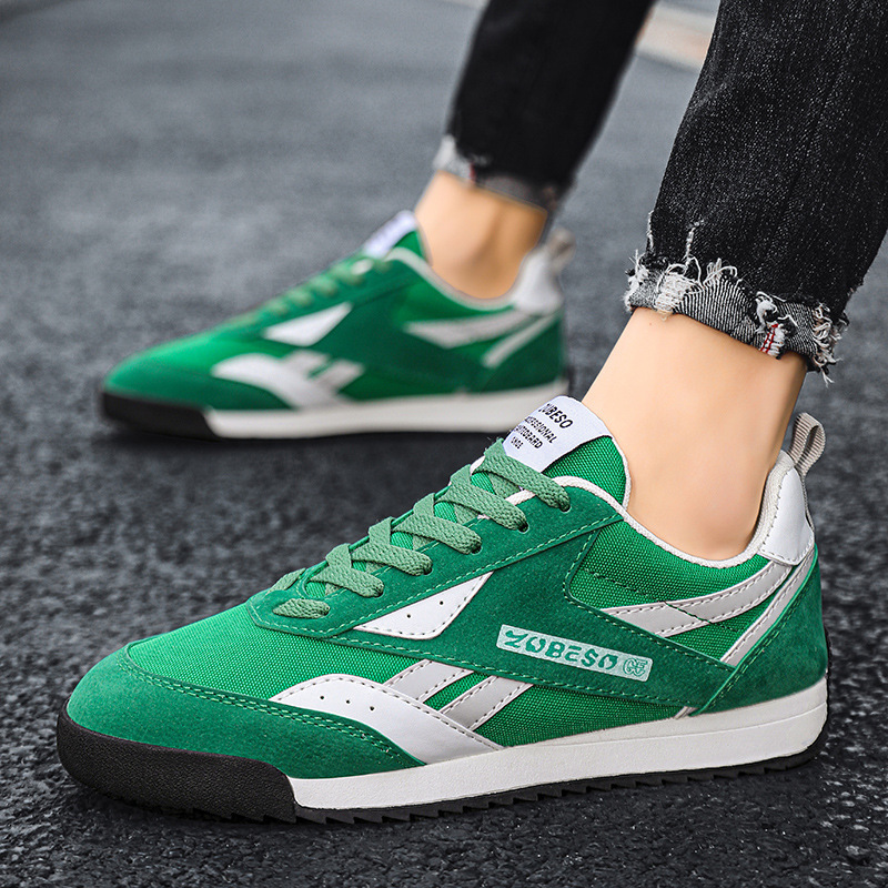 Printemps nouveau petit blanc hommes bas laçage décontracté Forrest Gump chaussures, mode jeunesse tendance chaussures de sport à fond plat_voghion.com