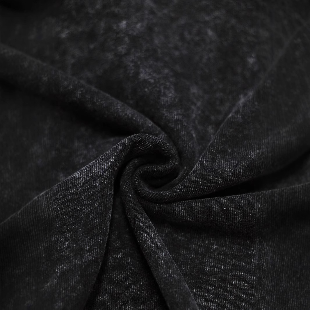 230G retro lavado para hacer vieja chaqueta de nieve frita inns transfronteriza americana falsa dos piezas camiseta de manga larga para hombres base universal