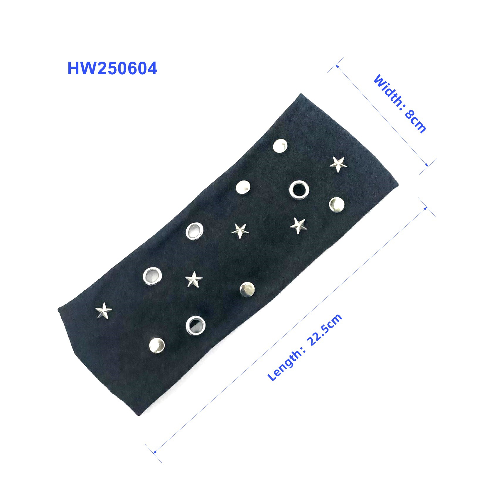 HW250604-45x8cm朋克风圆气眼五角星平面钉混搭弹