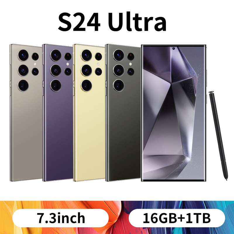New S24 Ultra Cross-Border Mobile Phone 7.3 Inches 3+64g Full Network Compatible Built-In Stylus Foreign Trade Smartphone