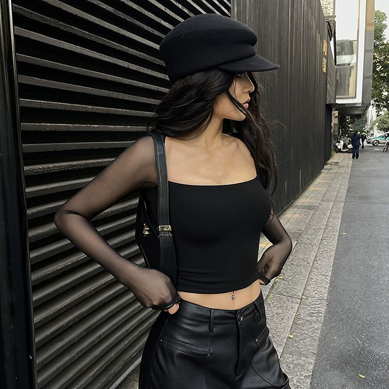 W232TP американская горячая девушка новая сплошная пряжа с круглым вырезом