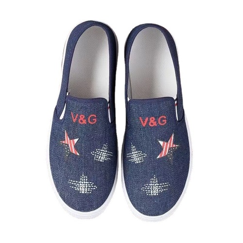 Old Beijing cloth shoes for women, casual slip-ons, soft-soled denim sneakers, fashionable breathable canvas shoes