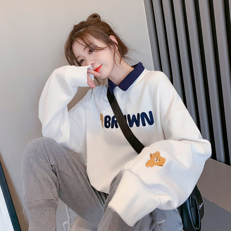 2025 nuevo suéter con cuello de polo para mujer, talla grande, sentido de diseño de mujer, versión coreana de nicho, chaqueta suelta de principios de otoño