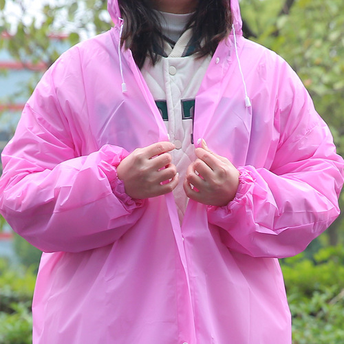 Adult girdle raincoat EVA full body non-disposable rafting poncho fashion thickened battery car waterproof raincoat
