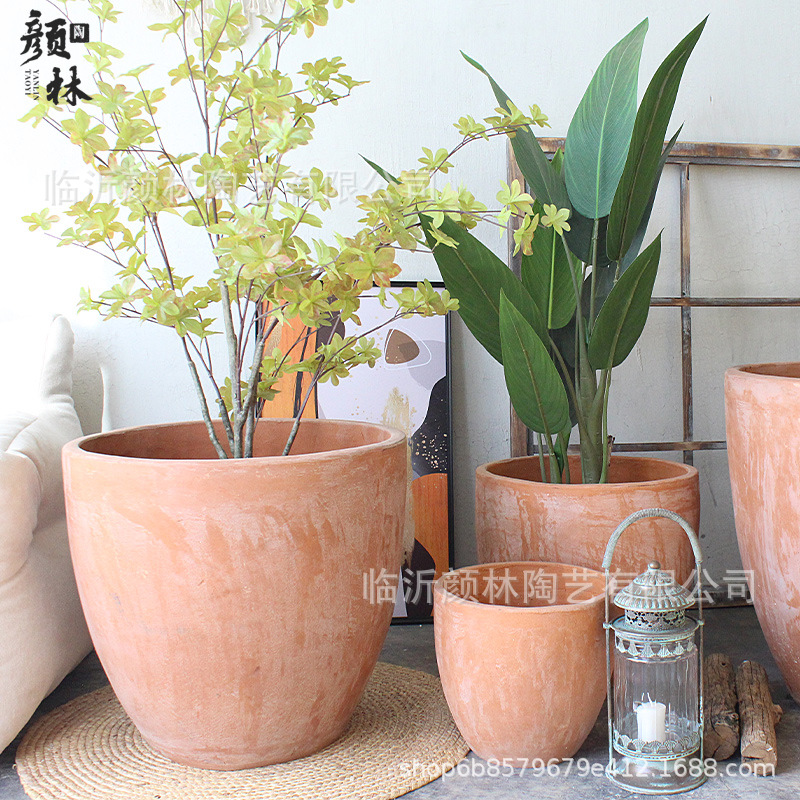 Cerámica rural americana comercio exterior maceta de exportación maceta romana naranja maceta de árboles maceta de cerámica maceta de cerámica maceta de cerámica gruesa maceta grande