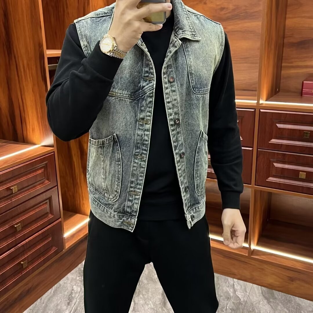 Men's spring trend denim vest