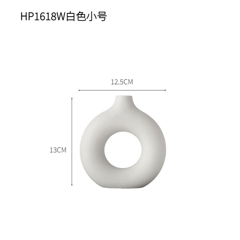 Insシンプルな白い芸術リビングデスクトップセラミック花瓶北欧風テレビキャビネット装飾装飾品生け花花器|undefined