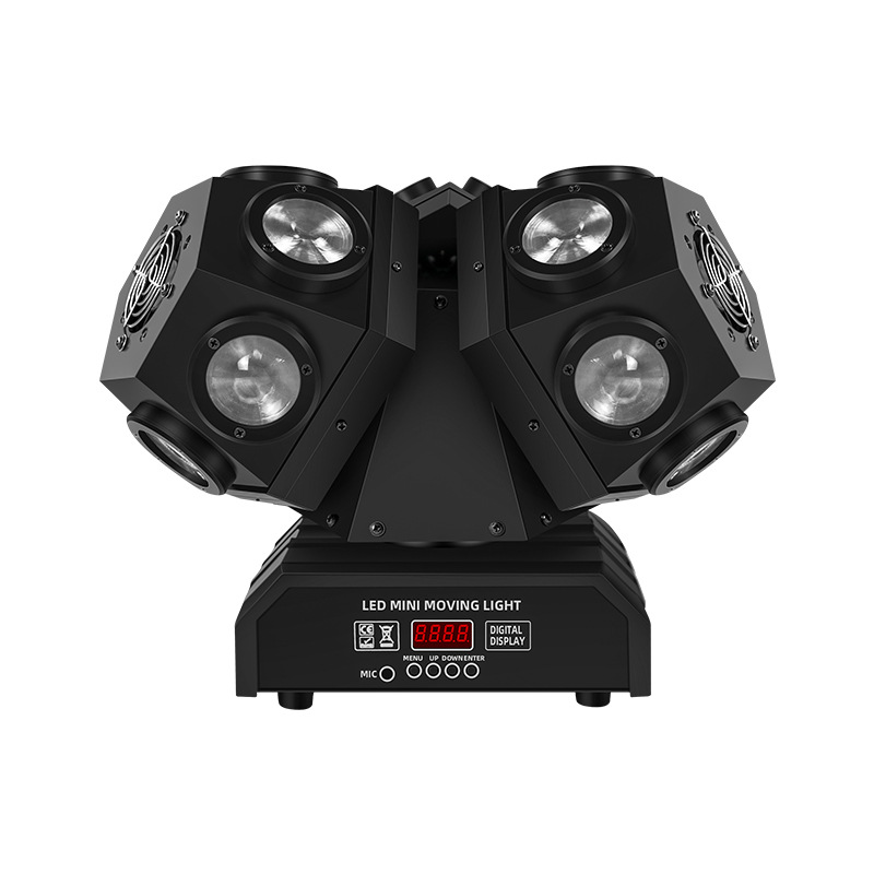 18 haz de tres cabezas de luz de cabeza móvil luz láser de tres brazos luz láser barra giratoria colorida KTV etapa de flash