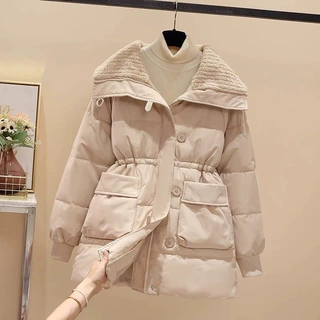 羽绒棉服女2026年新款冬季网红加厚棉袄今年流行收腰棉衣外套