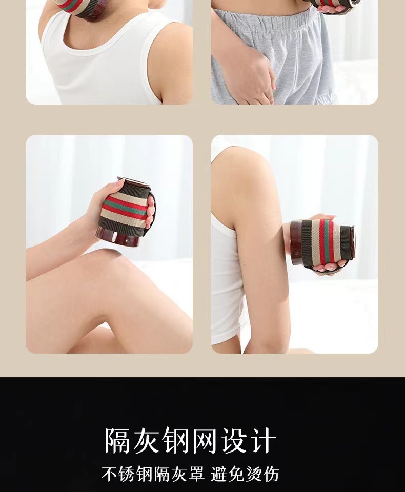 Ceramic Moxa Cup Moxibustion Jar with Double Layer Ceramic Body for Home Warming Therapy 330g key features