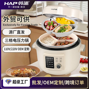 2025 New Korean Computer Model Electric Pressure Cooker Source Factory Direct Sales 5 Liters P01 Large Capacity Three-Compartment Inner Tank