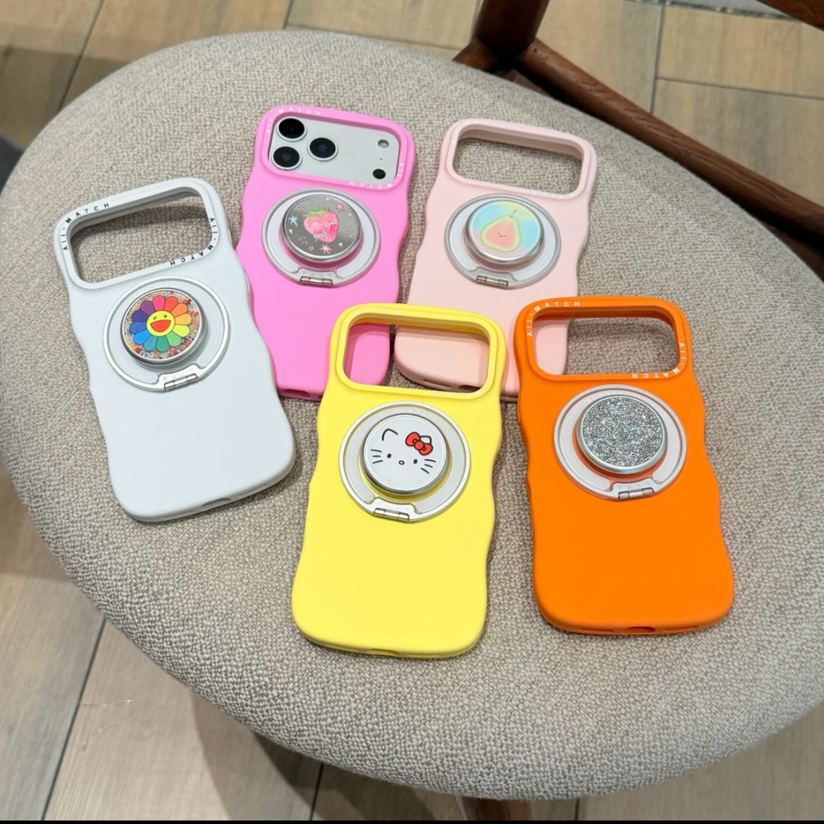 倍壳儿简约纯色一体液态矽胶波浪边形iphone17pro Max防摔手机保