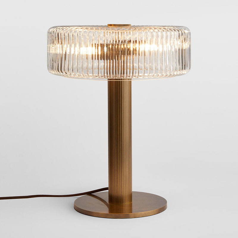 Luz de lujo postmoderna lámpara de mesa de vidrio diseñador nórdico minimalista sala de estar sala de estudio modelo casa decoración lámpara de cabecera de cama image 1