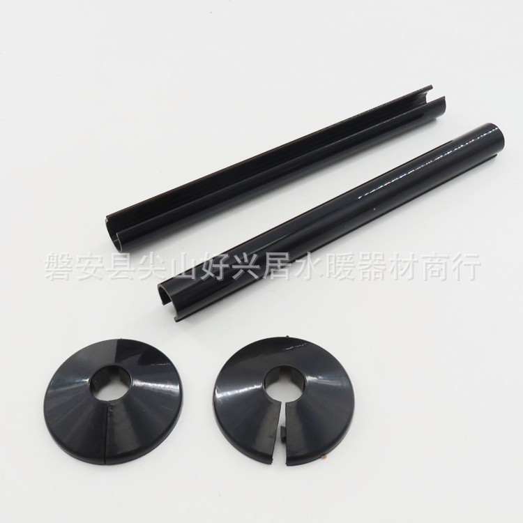 2 piezas de 15 cubiertas decorativas negras 2 piezas de 15*200 tubos negros