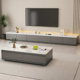 电视柜客厅家用落地2025新款小户型现代简约收纳储物一体电视机柜