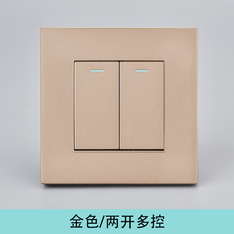 Interruptor de Pared Empotrable Tipo 86 de Bronce Plateado Mecánico para Casa image 14