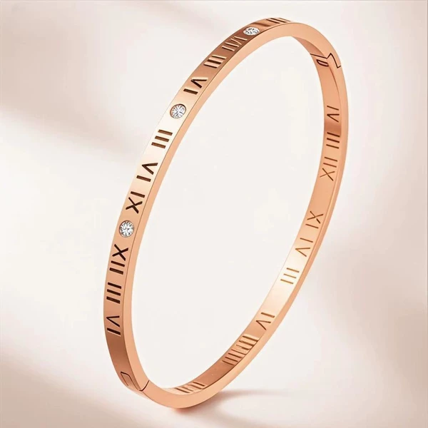 16-E-3 Rose Golden Roman Digital Bracelet