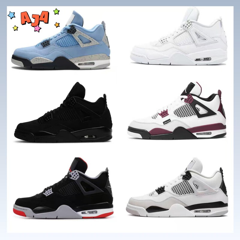 Putian Cross-Border Export Aj4 Electric Mother Jordan Black Cement Paris Basketball Shoes Joe 4 Mandarin Duck Shoes Aj3 Air Cushion Basketball