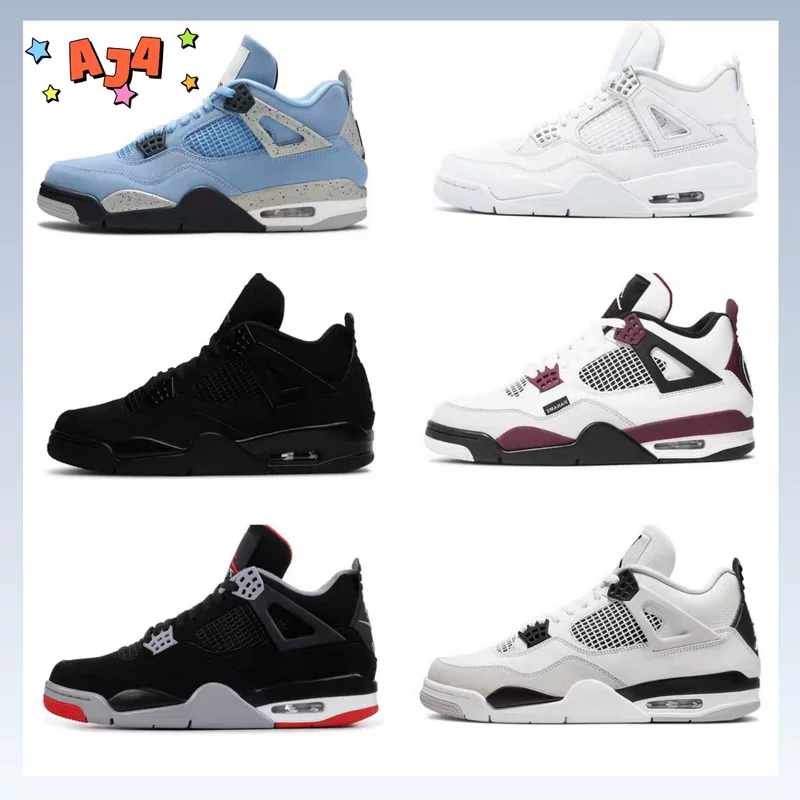 Putian cross-border foreign trade AJ4 electric Jordan black cement Paris basketball shoes Joe 4 mandarin duck shoes AJ3 air cushion basketball