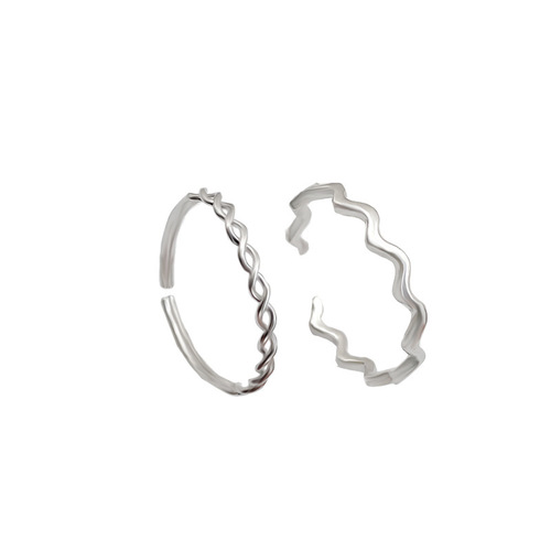 ins fashion internet celebrity same set wavy temperament simple ring female Korean version new design index finger ring 