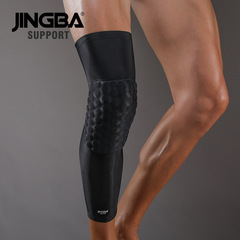 JINGBA Long-Sleeve Honeycomb Knee Guards for Outdoor Sports Basketball Volleyball Hiking Football Anti-Slip Protective Gear Manufacturer Wholesale