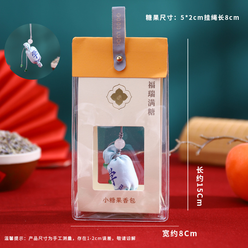 Persimmon Ruyi caramelo conejo bolsita Persimmon bolsita bendición portátil mini bolsita adornos regalo colgante