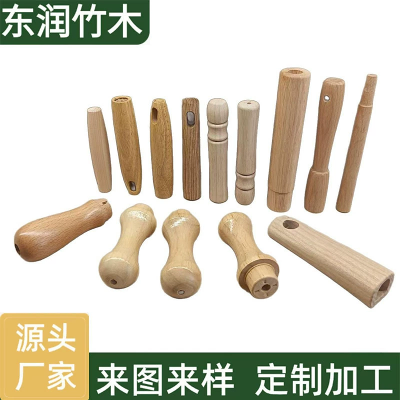 Изолированная ручка из цельного дерева, круглая ручка из цельного дерева с отверстиями, деревянная ручка для инструментов, ручка для котелка с защитой от ожогов, ручка для щетки, ручка для чайника