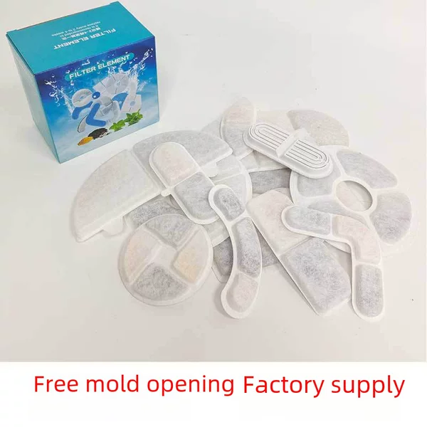 Amazon's Best-Selling Pet Water Dispenser Filter Element, Round Curved Cotton Filter for Cat Water Dispenser, Wholesale from Manufacturer