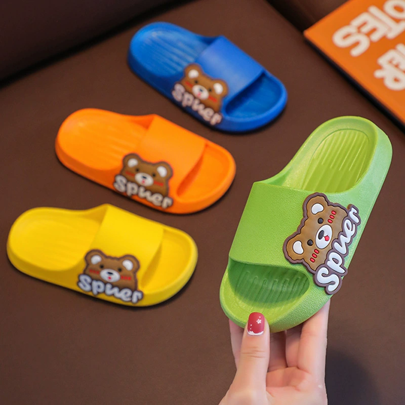Нескользящие тапочки для детей Летние мальчики девочки с мягким дном в ванной комнате