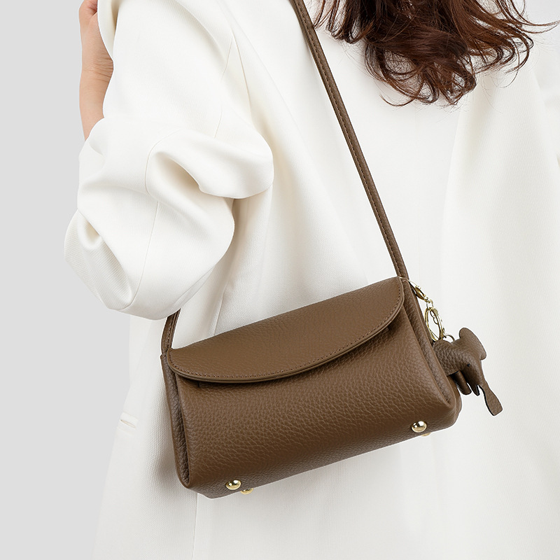 Borsa a tracolla da donna, nuovo modello 2026, mini borsa quadrata semplice e alla moda in morbida pelle per donna._voghion.com