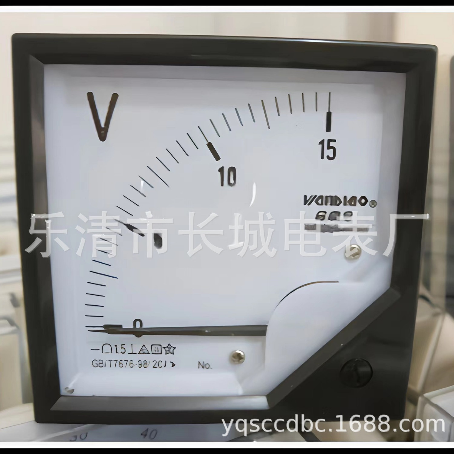 长城电表厂 6C2 15V 直流指针电压表 厂 80*80