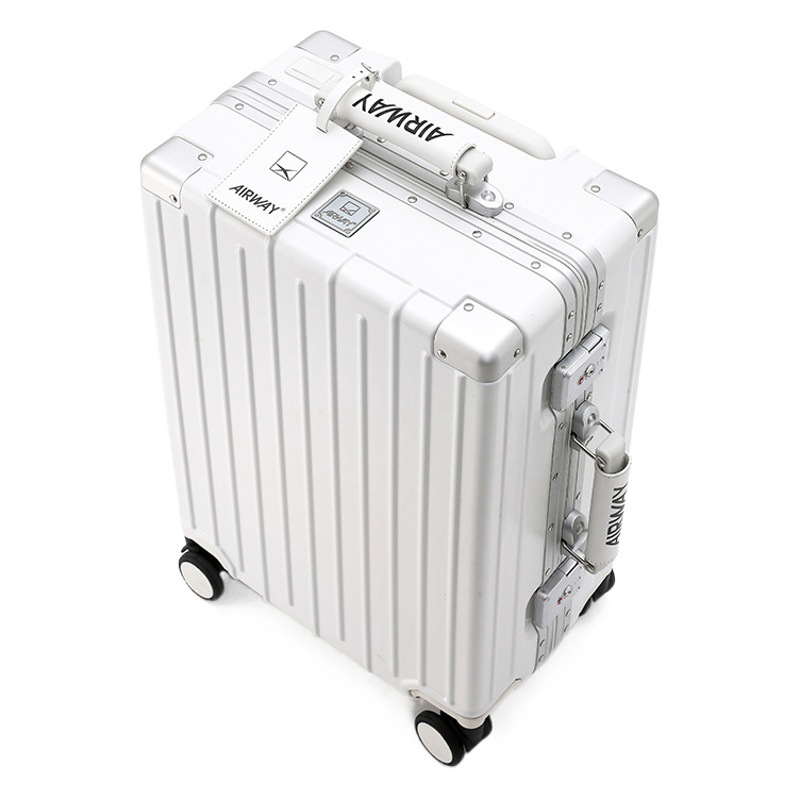 Vía aérea nuevo equipaje marco de aluminio rueda universal de alto aspecto maleta de negocios maleta de los hombres contraseña caso de embarque