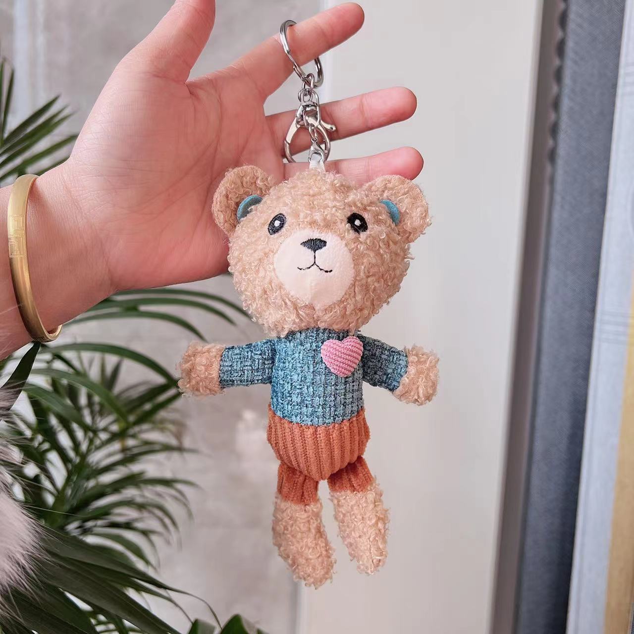 Tiktok oso de peluche muñeca amor peluche oso muñeca llavero colgante muñeca oso muñeca al por mayor
