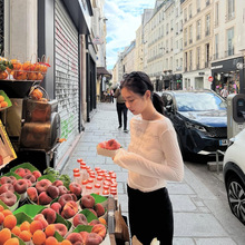 现/Jennie jisoo同款gi*a archive字母星星印花长袖T恤打底衫