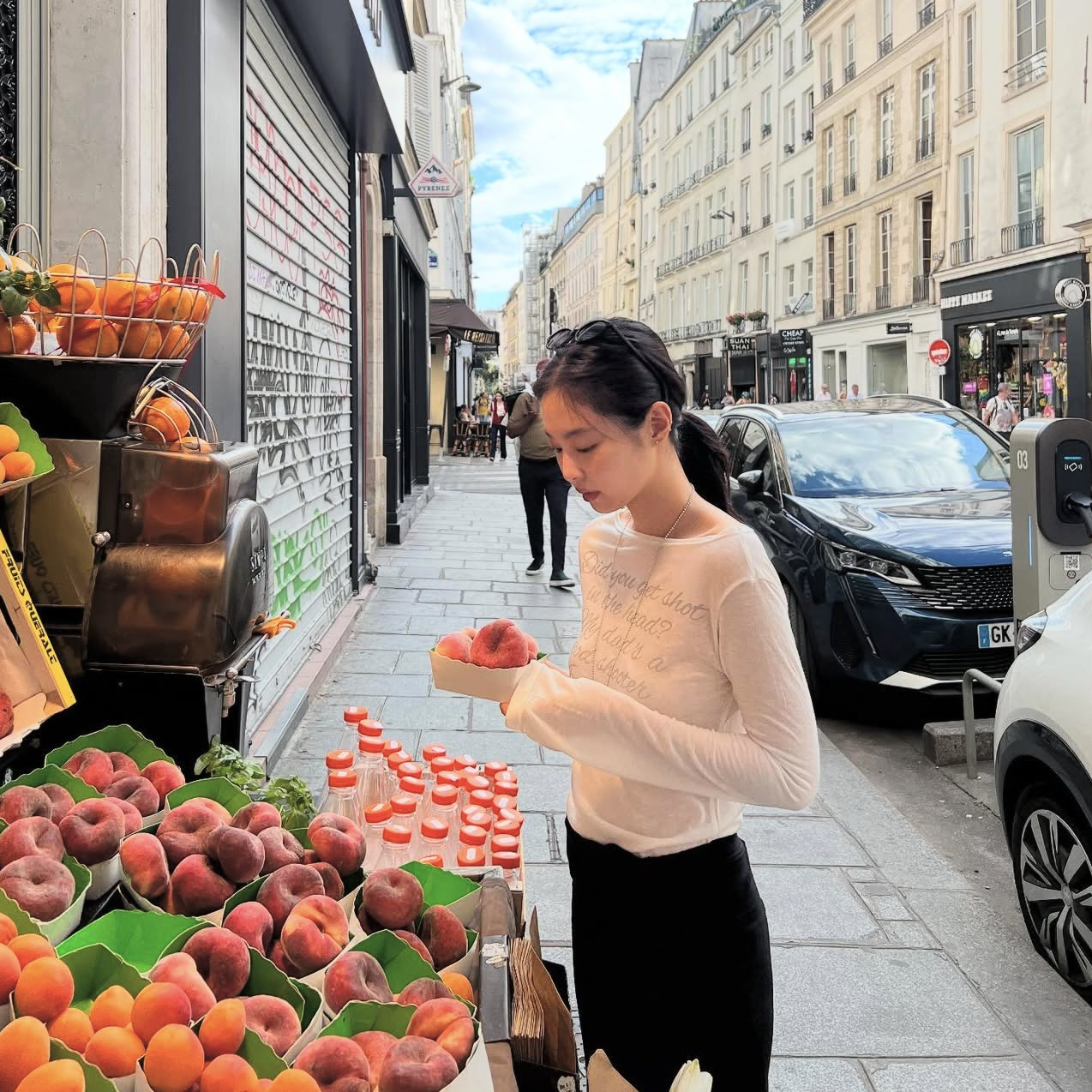 现/Jennie jisoo同款gi*a archive字母星星印花长袖T恤打底衫