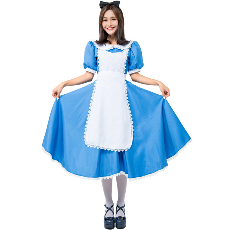 Yipin Shangcheng Alice Cosplay Anime Maid Outfit Exported to Japan with Coded Blue Maid Outfit Halloween Costume