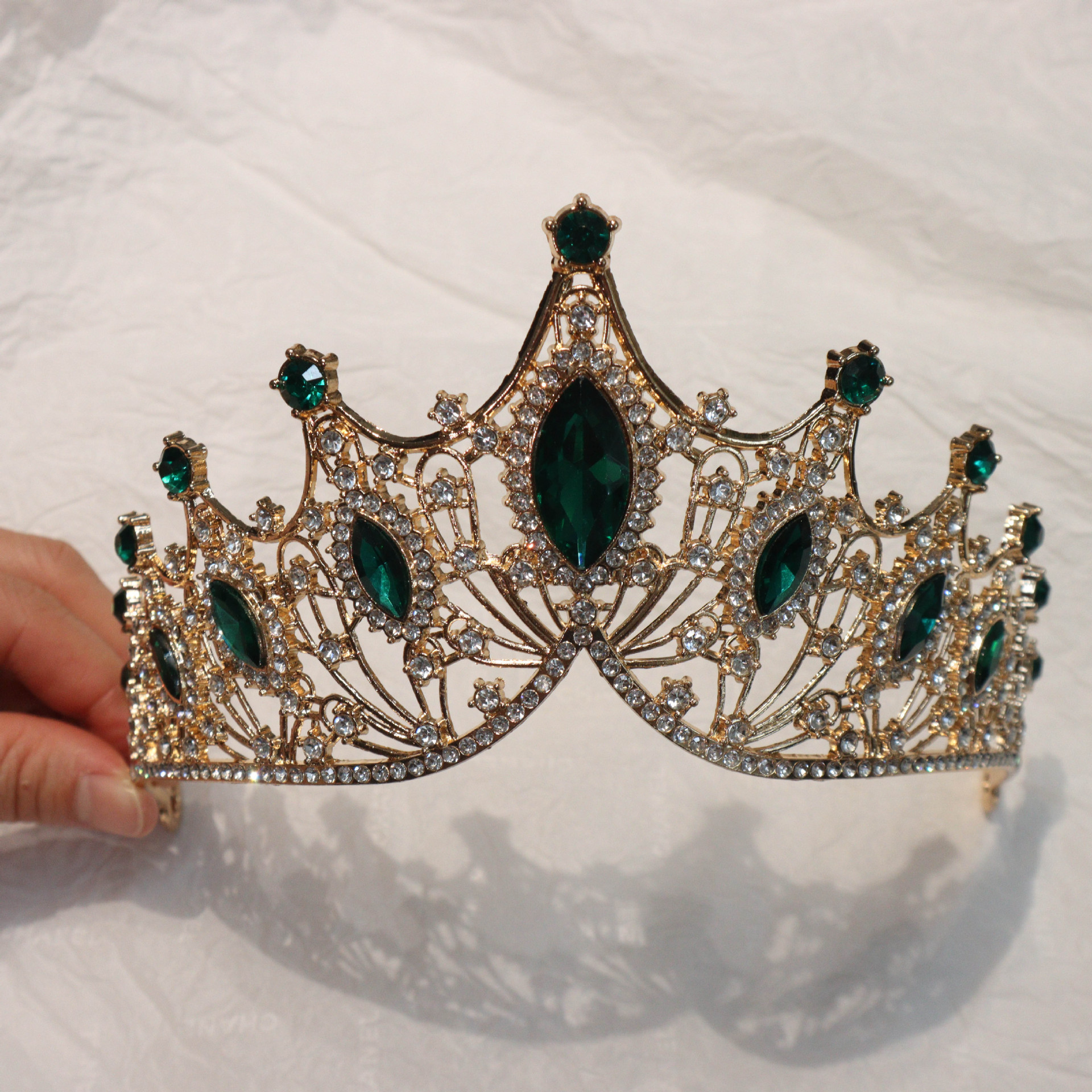 Alloy Material Crown Pattern Princess Women's Crown Alloy Inlay Crown