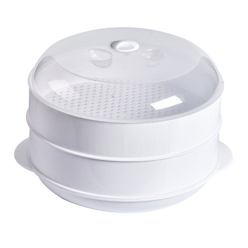 Microwave Oven Steamer Basket Food Steamed Bread Cover Steamer Tray Plastic Microwave Steamer Houseware Microwave Steamer Basket Wholesale