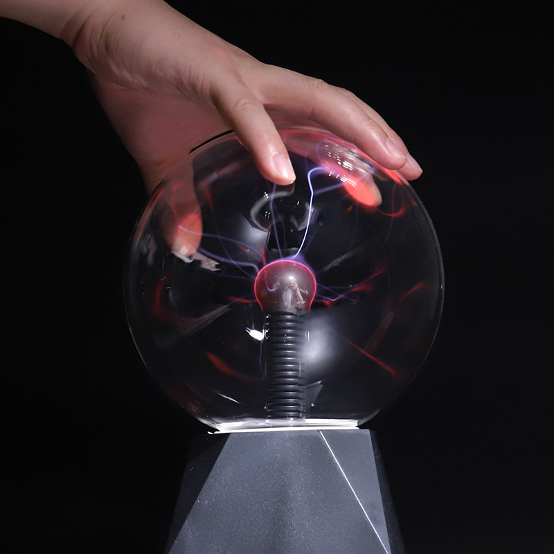 Cross-Border Wholesale 6inch USB Magic Lamp Electrostatic Ball Crystal Magic Ball Ion Voice-Controlled Lamp Glow Ball Creative Gift