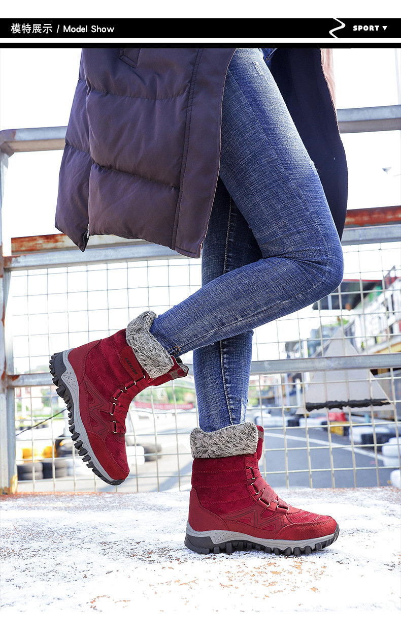 Women's Snow Boots Plush Lined Warm Winter Cold Resistant Boots_voghion.com