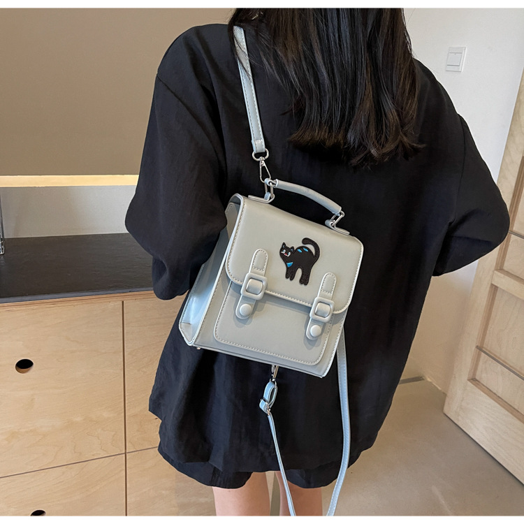 French contrasting color backpack Cambridge autumn/winter 2024 new trendy women's bag single shoulder crossbody handbag_voghion.com