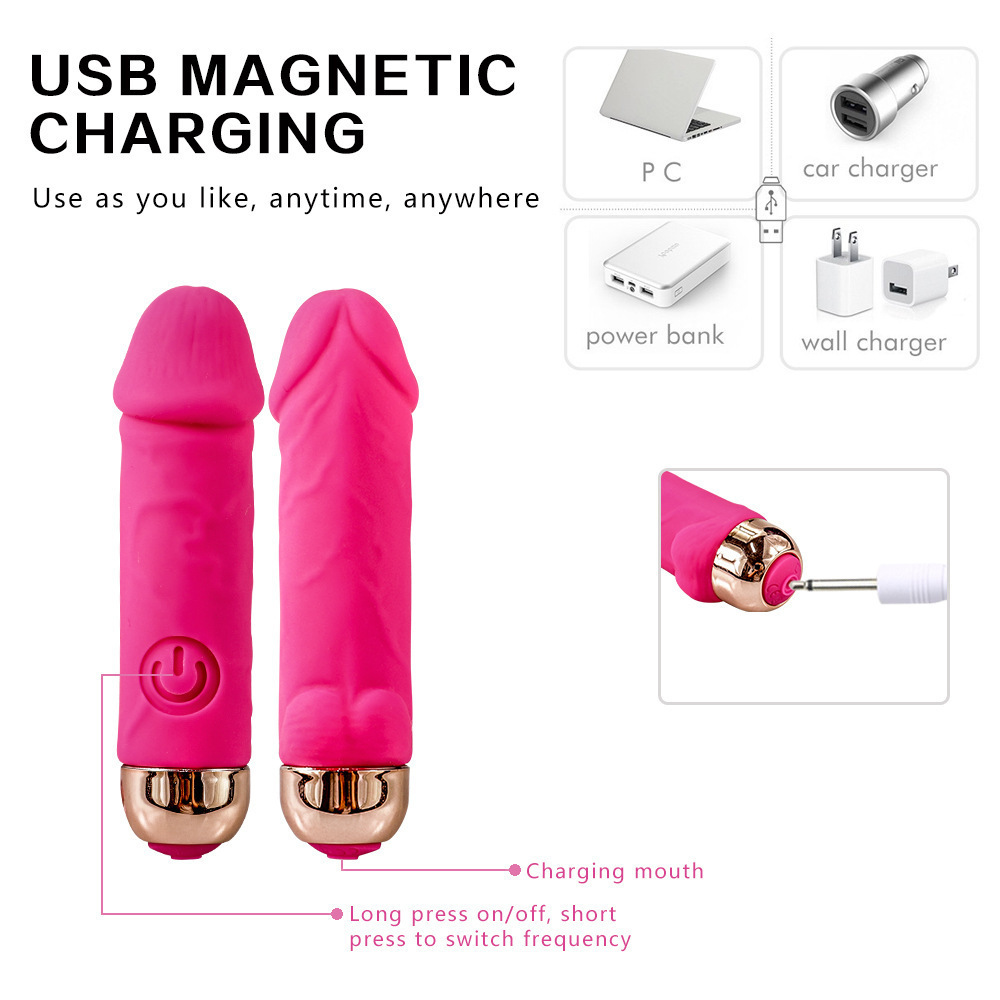 Mini Vibrator for Women, 10-Frequency Handheld ABS Massager, Purple — detail image 6
